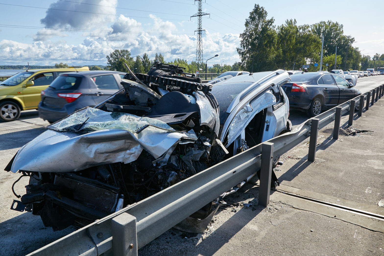 Chain Reaction Car Accident